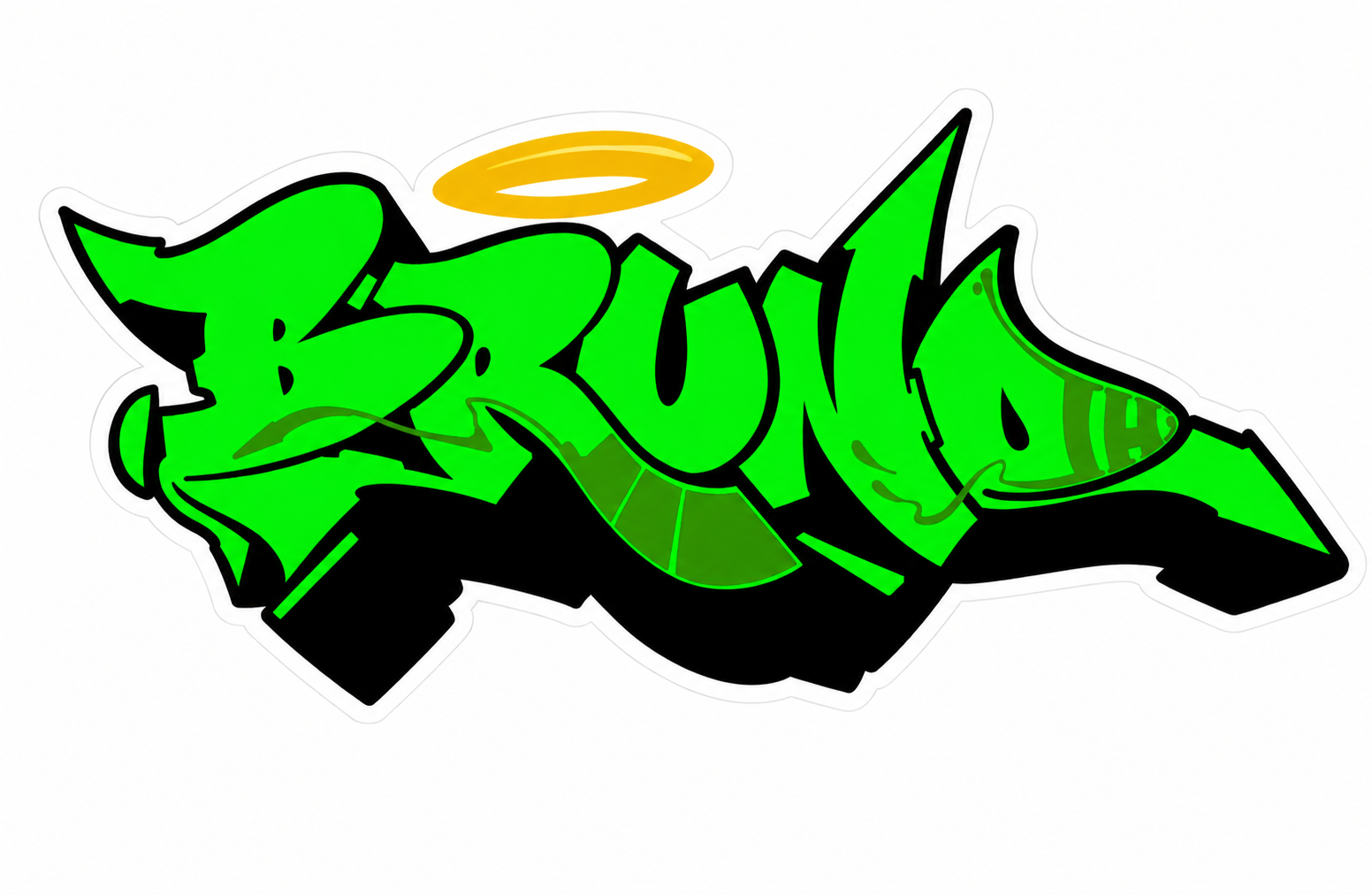 Bruno Green Halo Custom Window or Helmet Decal economy bulk decal