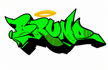 Bruno Green Halo Custom Window or Helmet Decal economy bulk decal