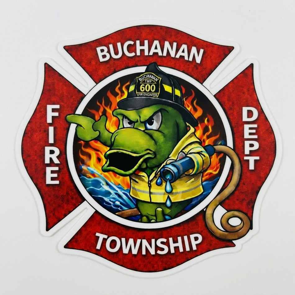 Buchanan Township Fire Dept. Window/Helmet Decal or MAGNET (sqd.1)