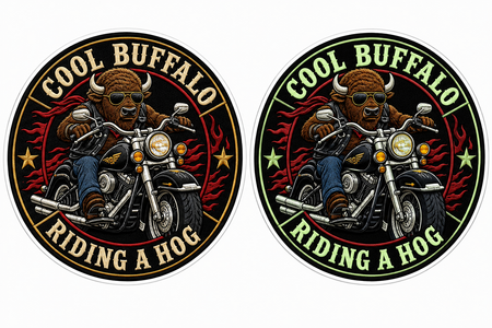 Cool Buffalo Customer Window or Helmet Decal economy non-reflective decal