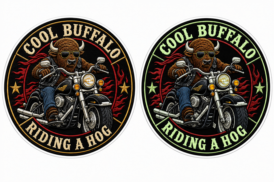 Cool Buffalo Customer Window or Helmet Decal economy non-reflective decal