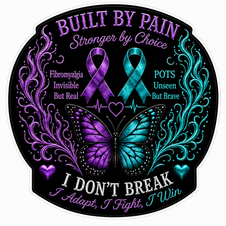 Built by Pain Customer Window or Helmet Decal economy non-reflective decal