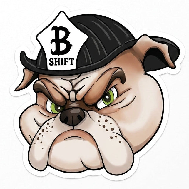 B Shift Bulldog Customer Decal or Magnet economy non-reflective decal