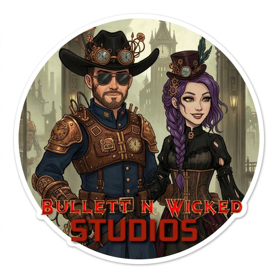 Bullet n Wicked Studios Window/Helmet Decal or MAGNET (sqd.1)