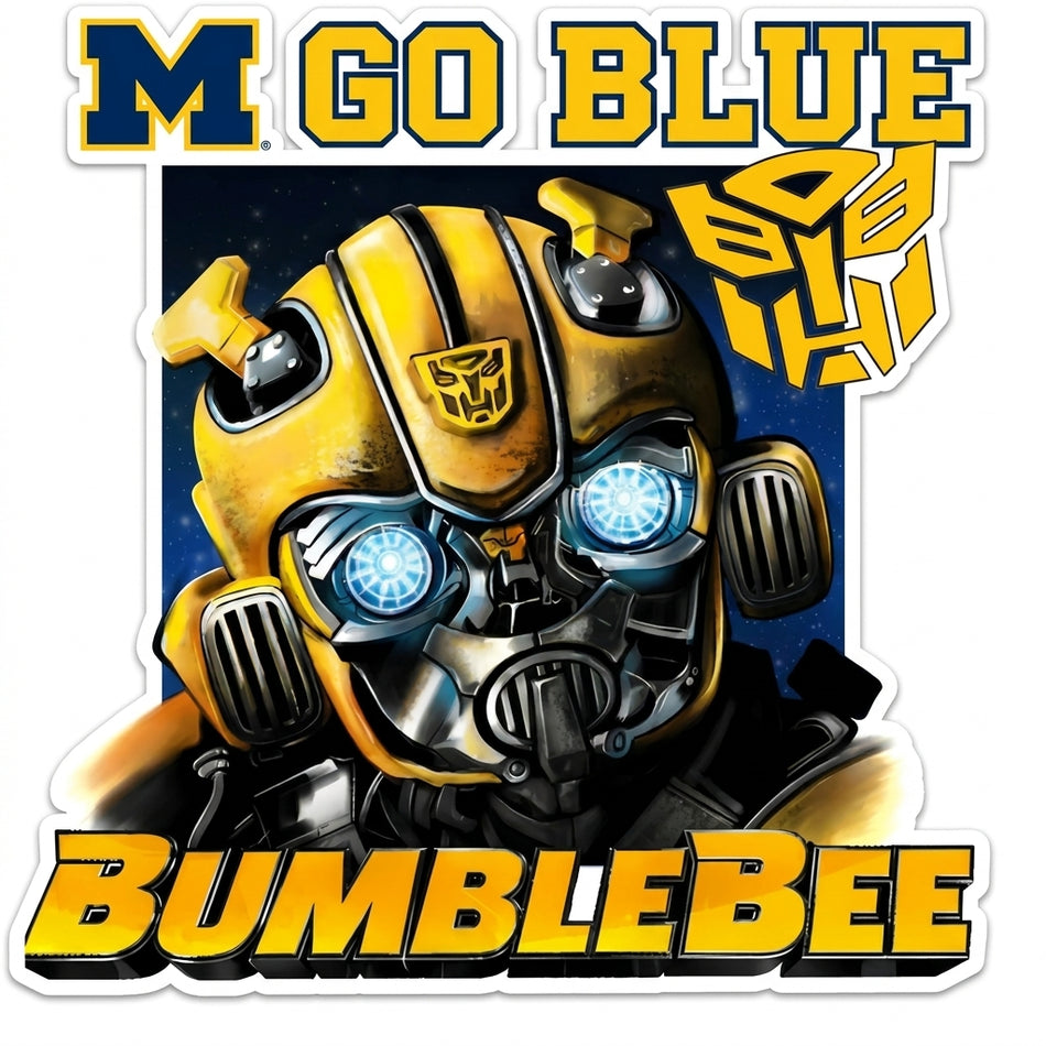 Go Blue Bumblebee Customer Decal – Economy Bulk Decals sqd.1