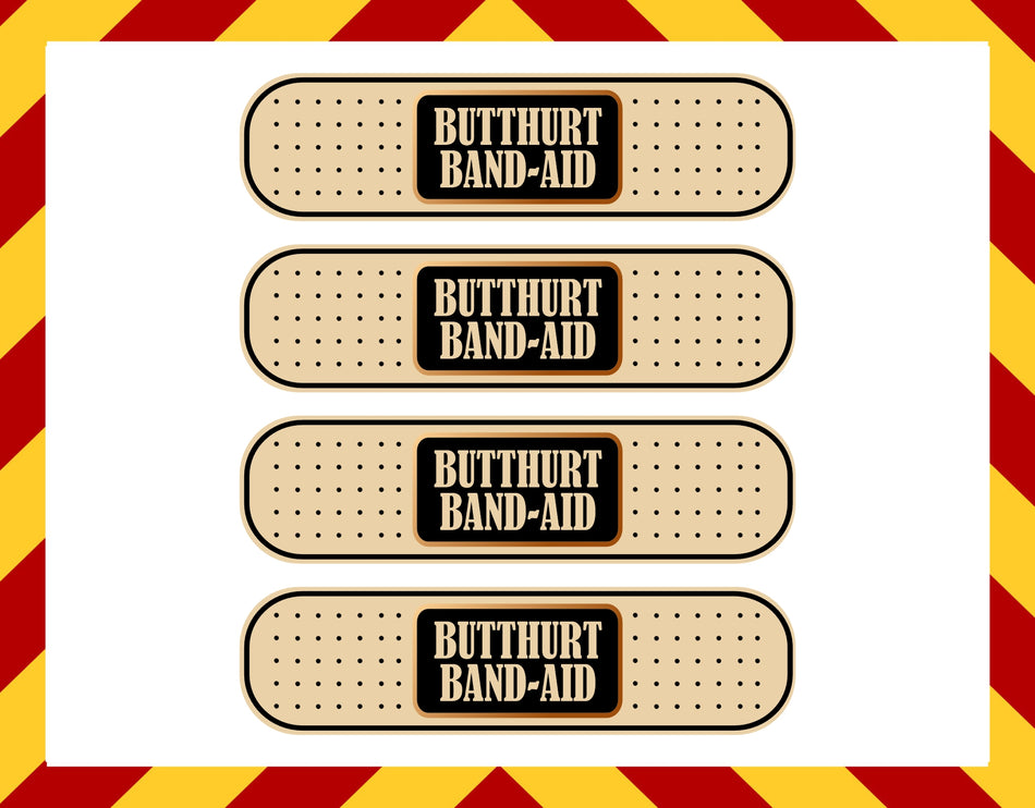 Window Decal - Butt Hurt Band Aid 4 Pack