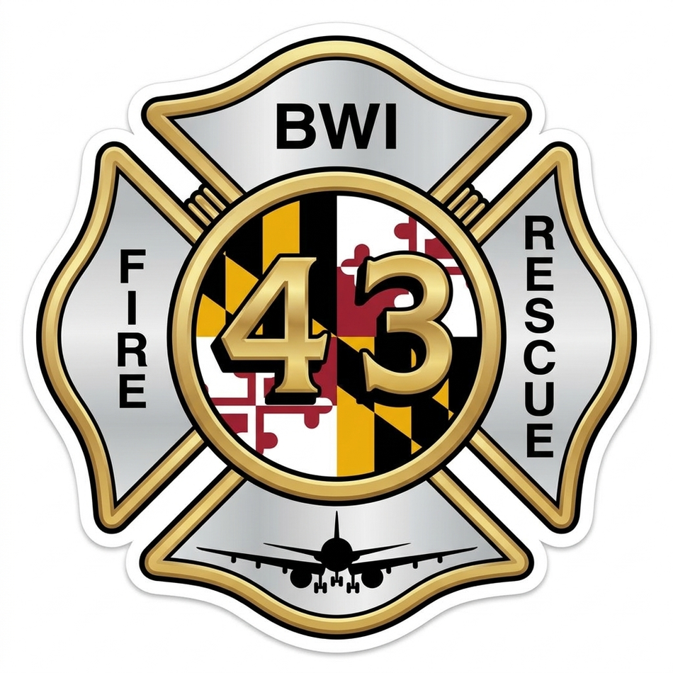 BWI Airport Station 43 Customer Decal or Magnet (sqd.1)