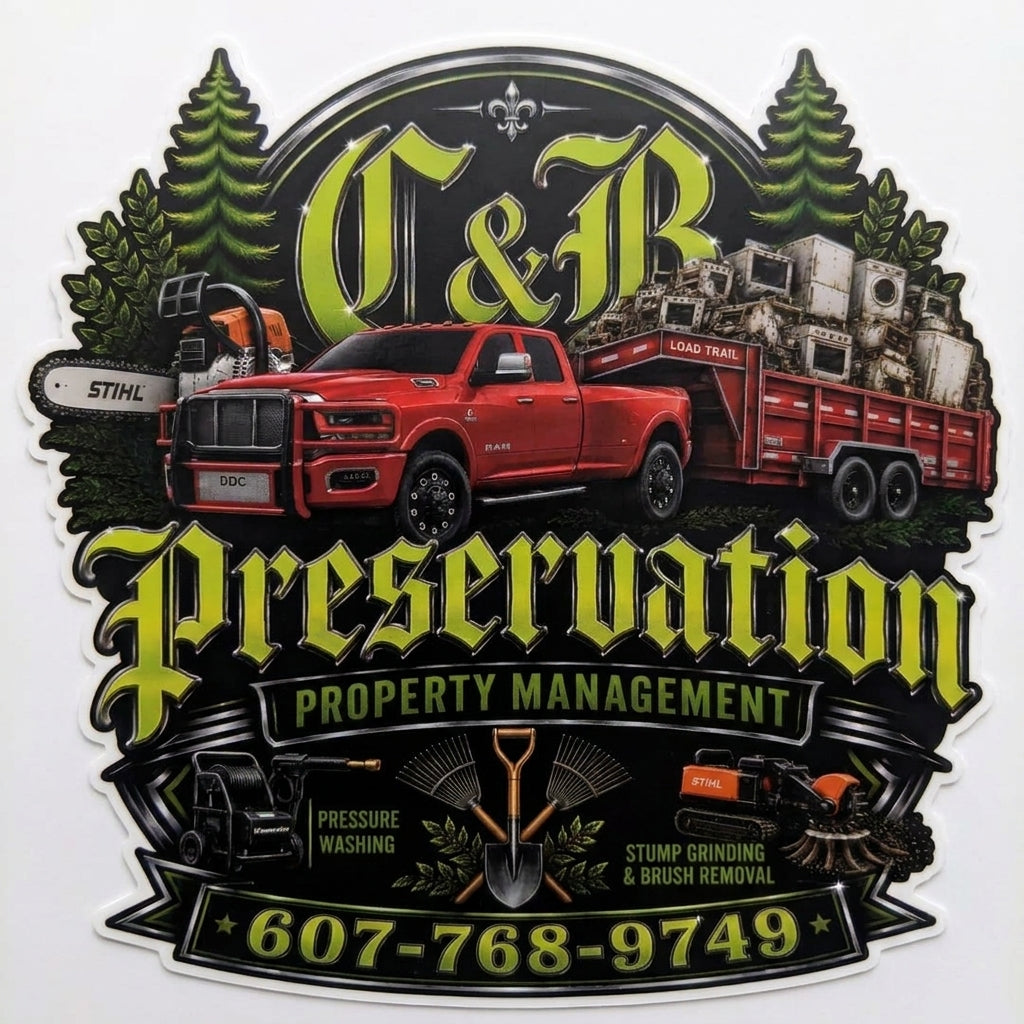 C&B Preservation Customer Decal or Magnet economy non-reflective decal