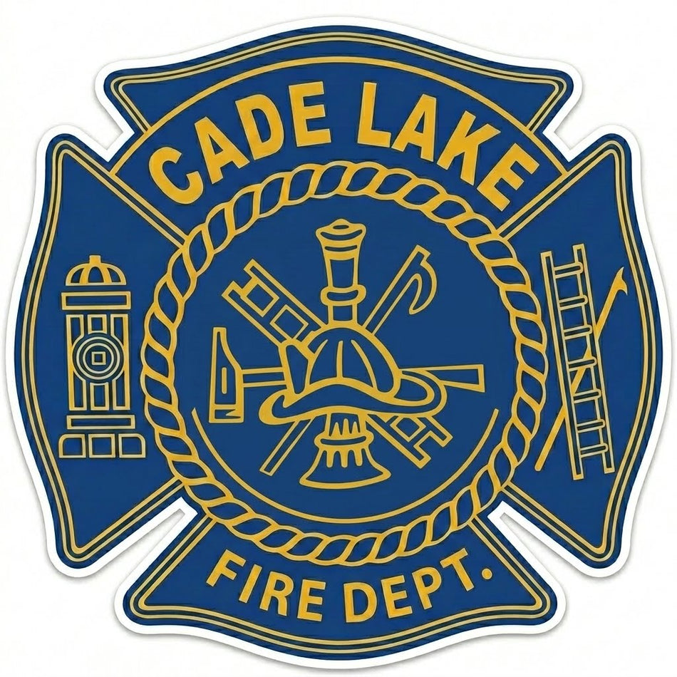 Cade Lake Fire Dept. Window/Helmet Decal or MAGNET (sqd.1)