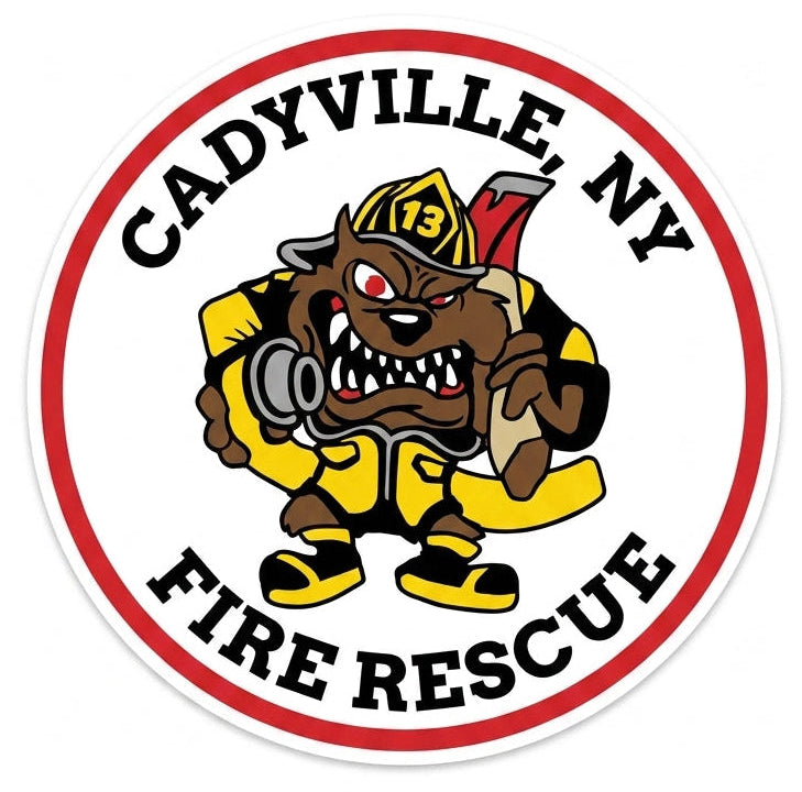 Cadyville New York Fire Rescue Window/Helmet Decal or MAGNET (sqd.1)