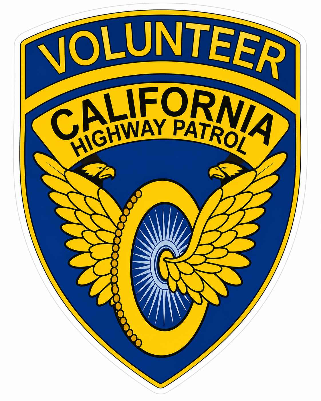 Volunteer California HP Customer Window or Helmet Decal economy non-reflective decal
