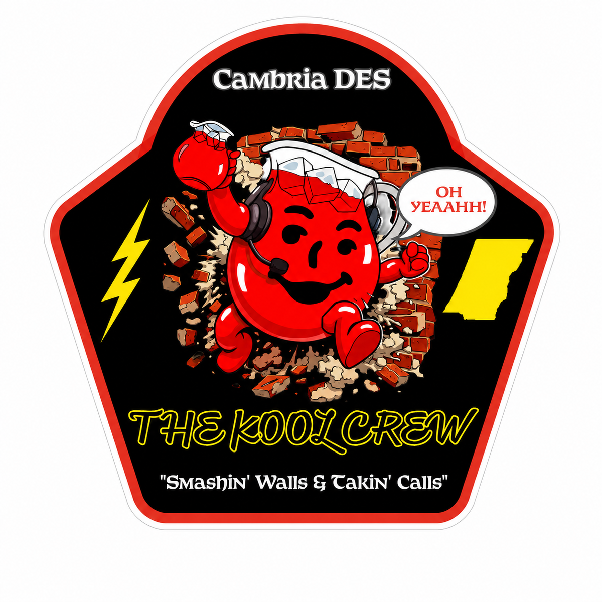Cambria DES Window or Helmet Decal economy non-reflective decal