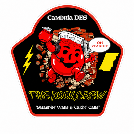 Cambria DES Window or Helmet Decal economy non-reflective decal