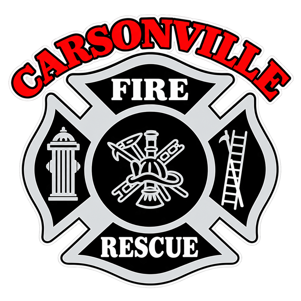 Carsonvile Fire Rescue PREMIUM Customer Window or Helmet Decal (sqd.1)