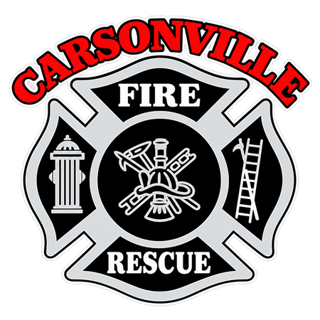 Carsonvile Fire Rescue PREMIUM Customer Window or Helmet Decal (sqd.1)