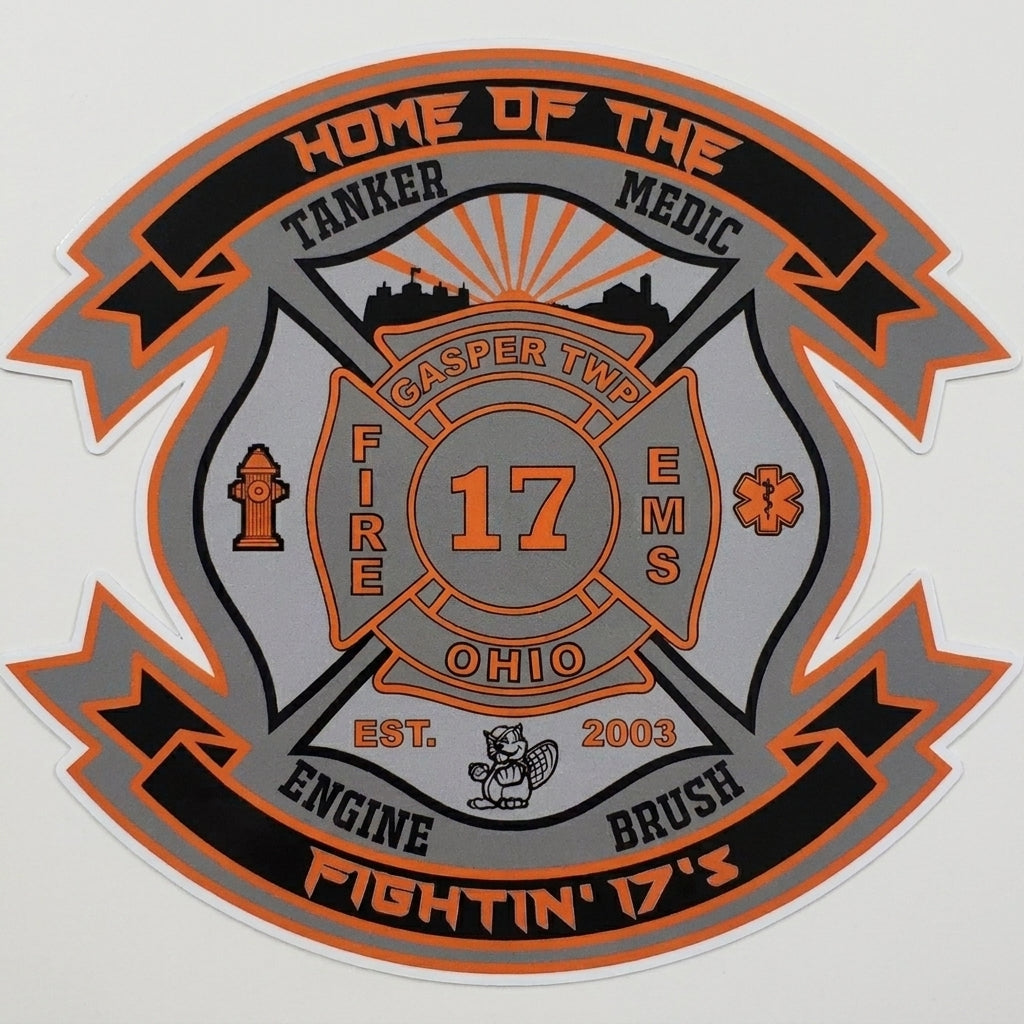 Gasper Township Fire Customer Decal or Magnet economy non-reflective decal