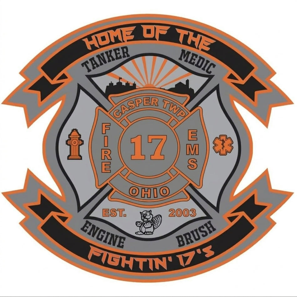 Casper Township Fire Customer Decal or Magnet (sqd.1)