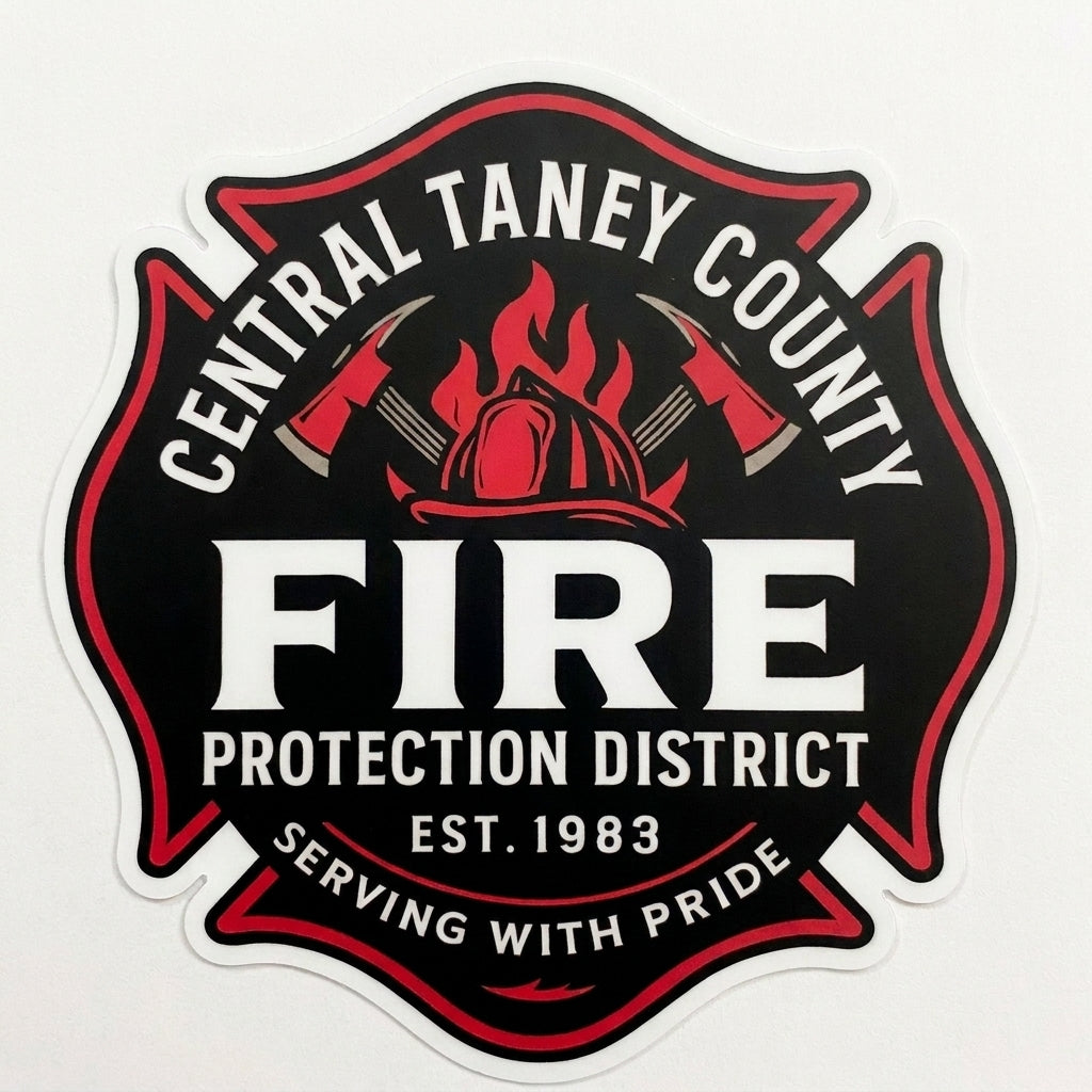 Central Taney County Fire Customer Decal or Magnet economy non-reflective decal