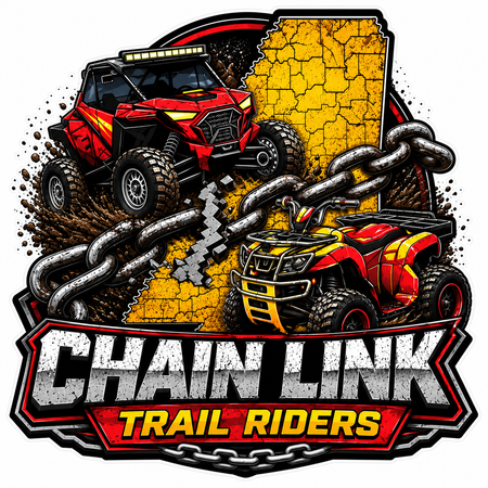 Chain Link Trail Riders PREMIUM Customer Window or Helmet Decal (sqd.1)
