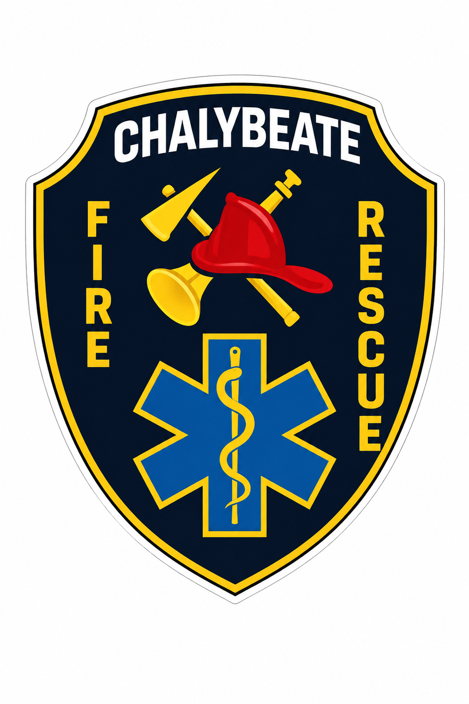 Chalybeate Fire Rescue Customer Window or Helmet Decal (sqd.1)