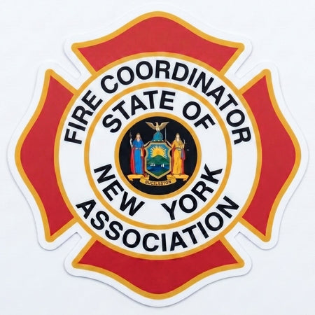 Logo of the Fire Coordinator State of New York Association on a white background