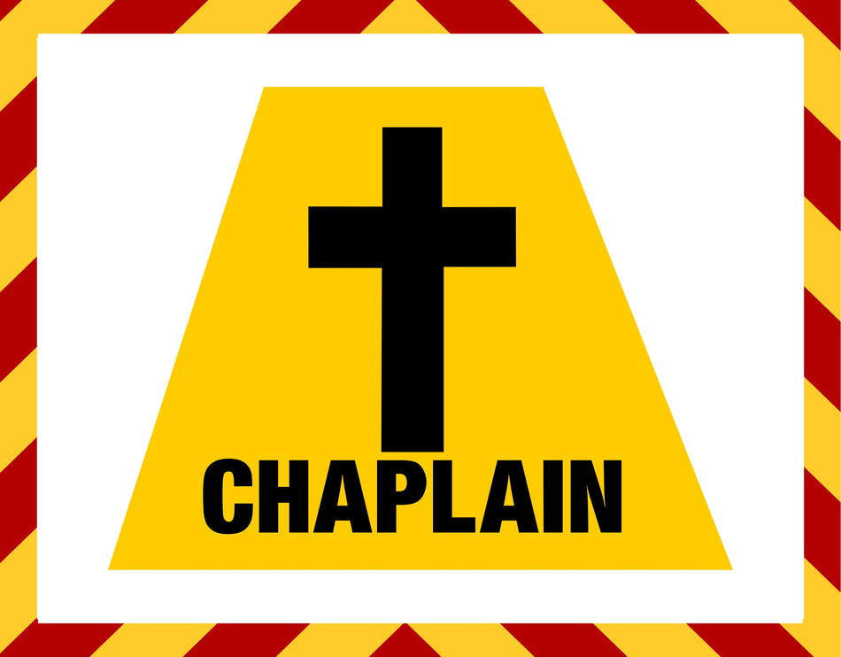 Window Decal - Chaplain Fire Reflective Trapezoid Decal