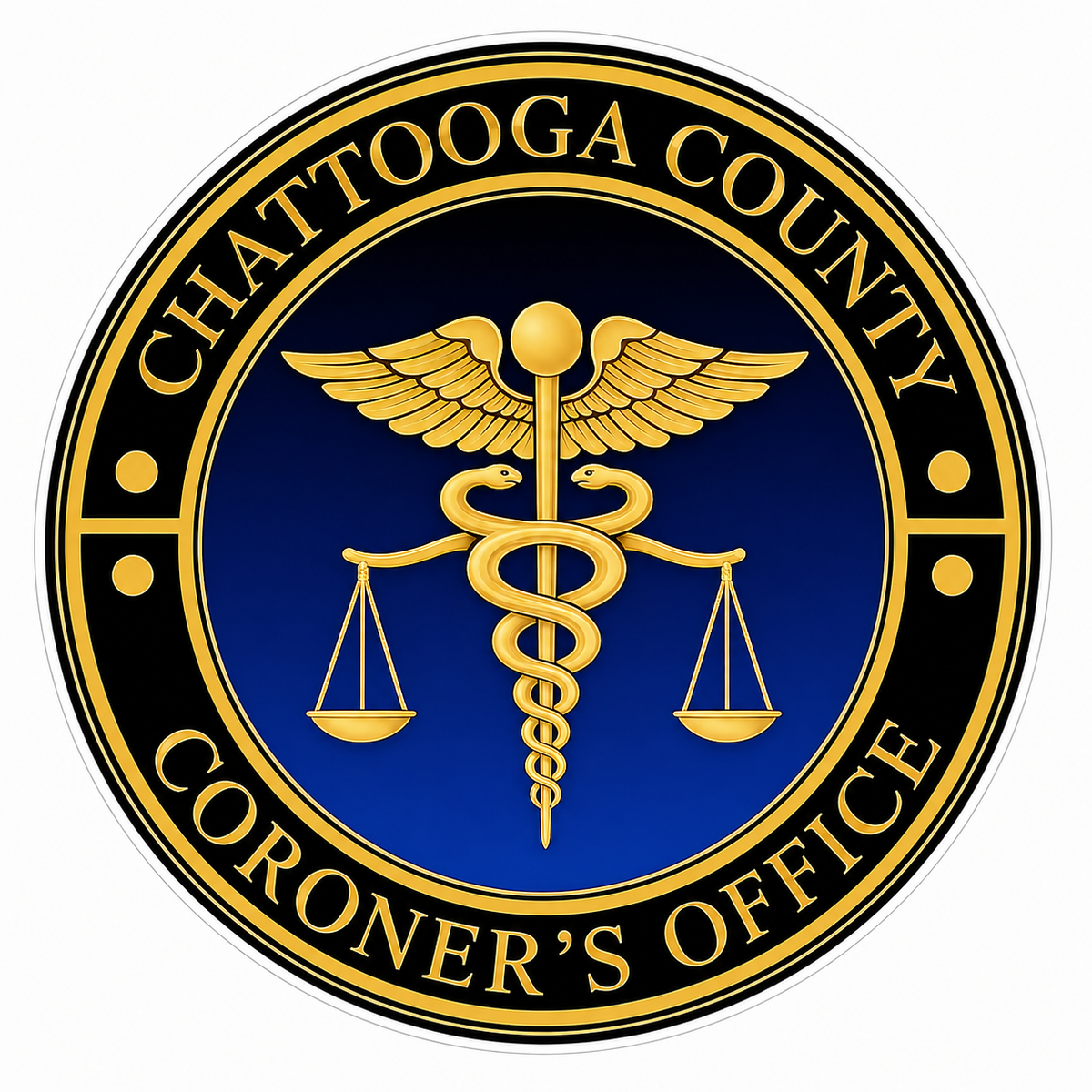 Chattooga County Coroners Customer Window or Helmet Decal economy non-reflective decal