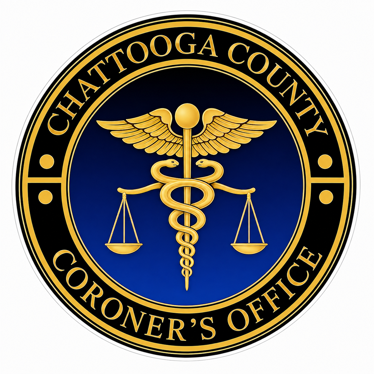 Chattooga County Coroners Customer Window or Helmet Decal economy non-reflective decal