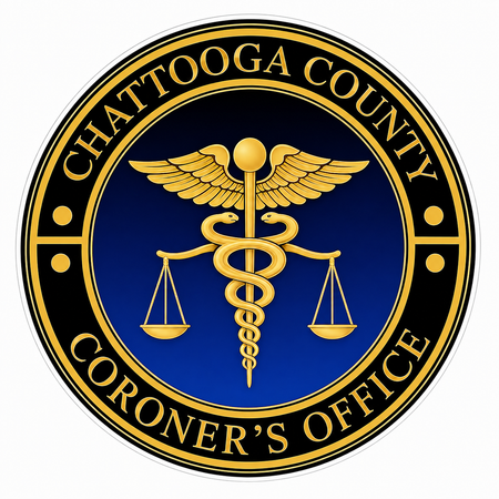Chattooga County Coroners Customer Window or Helmet Decal economy non-reflective decal