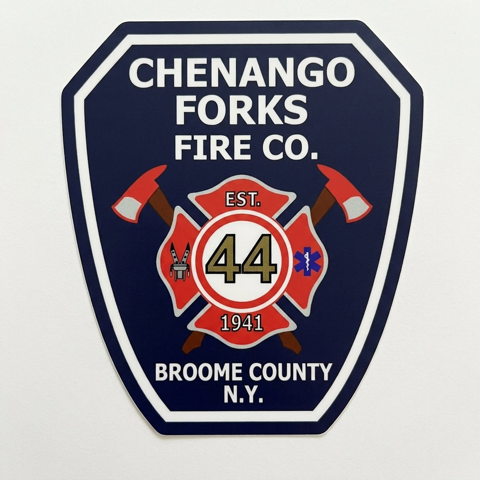Chenango Forks Fire Dept Window/Helmet Decal or MAGNET (sqd.1)