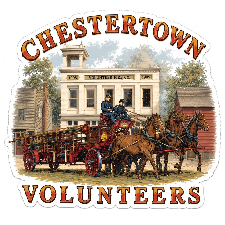 Chestertown Volunteers Window/Helmet Decal or MAGNET (sqd.1)