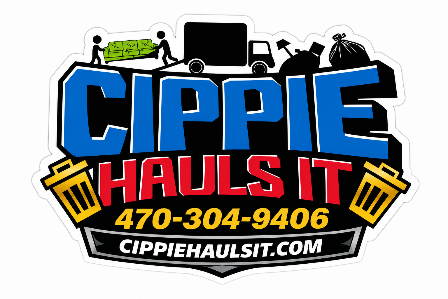 Chippe Hauls It Custom Window or Helmet Decal economy bulk decal