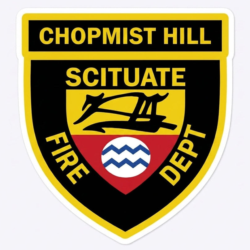 Chopmist Hill Scituate Fire Window/Helmet Decal or MAGNET (sqd.1)