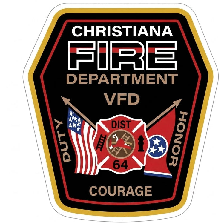 Christiana Fire Dept Window/Helmet Decal or MAGNET