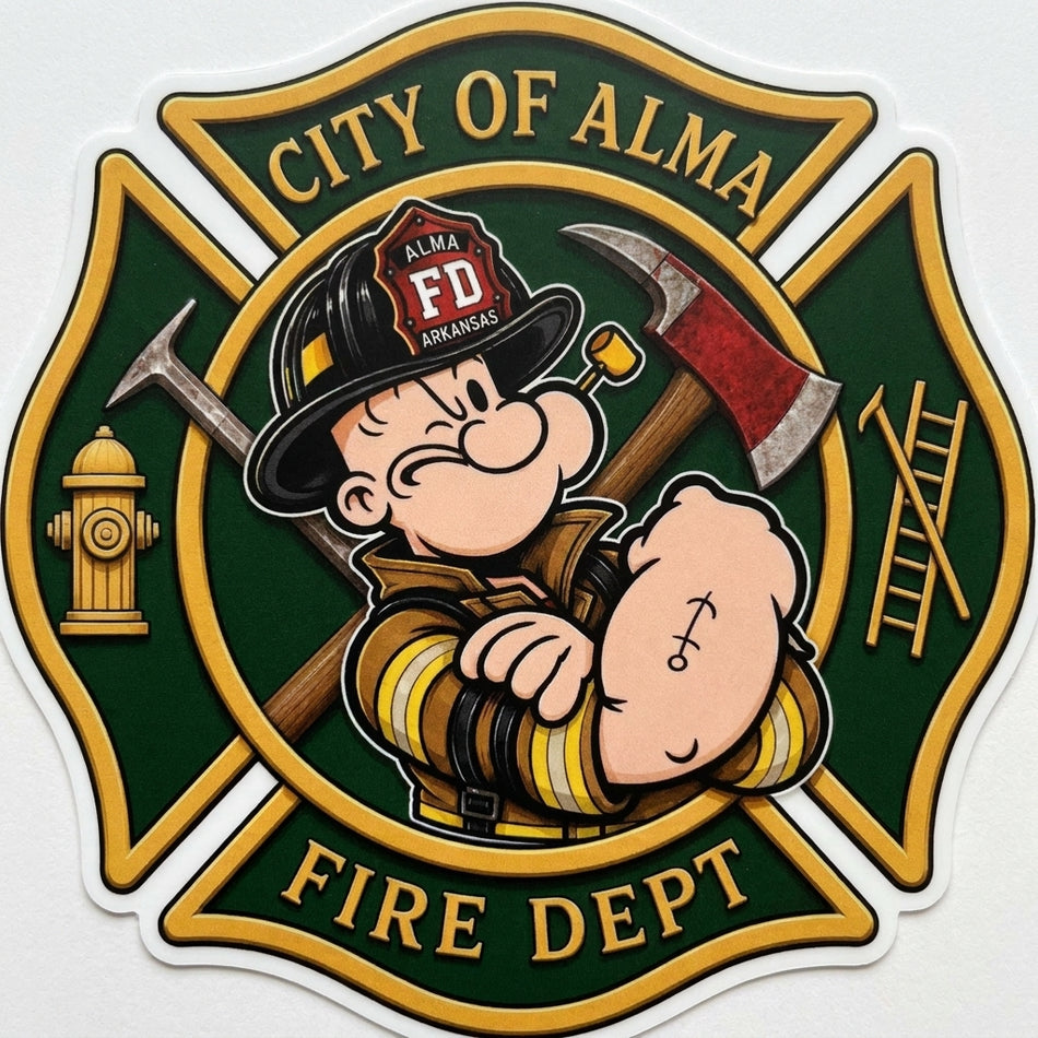 City of Alma Fire Department Window/Helmet Decal or MAGNET