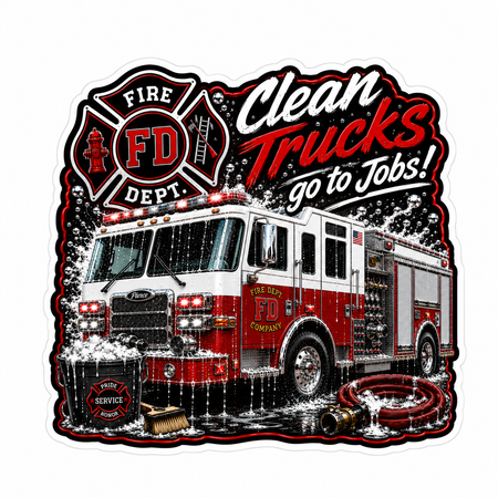 Clean Trucks got to Jobs Customer Window or Helmet Decal economy non-reflective decal
