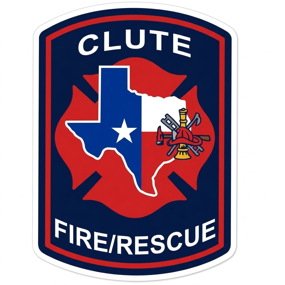 Clute Fire Rescue Window/Helmet Decal or MAGNET (sqd.1)