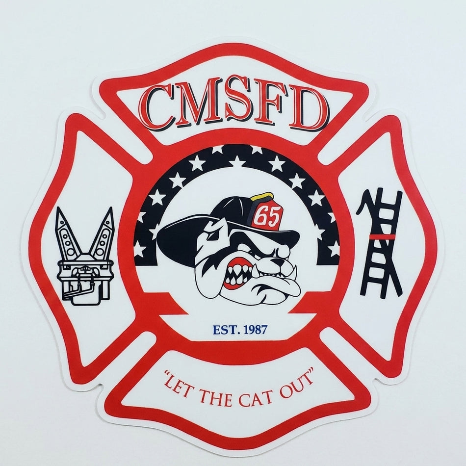 CMSFD Let the Cat Out Maltese Window/Helmet Decal or MAGNET