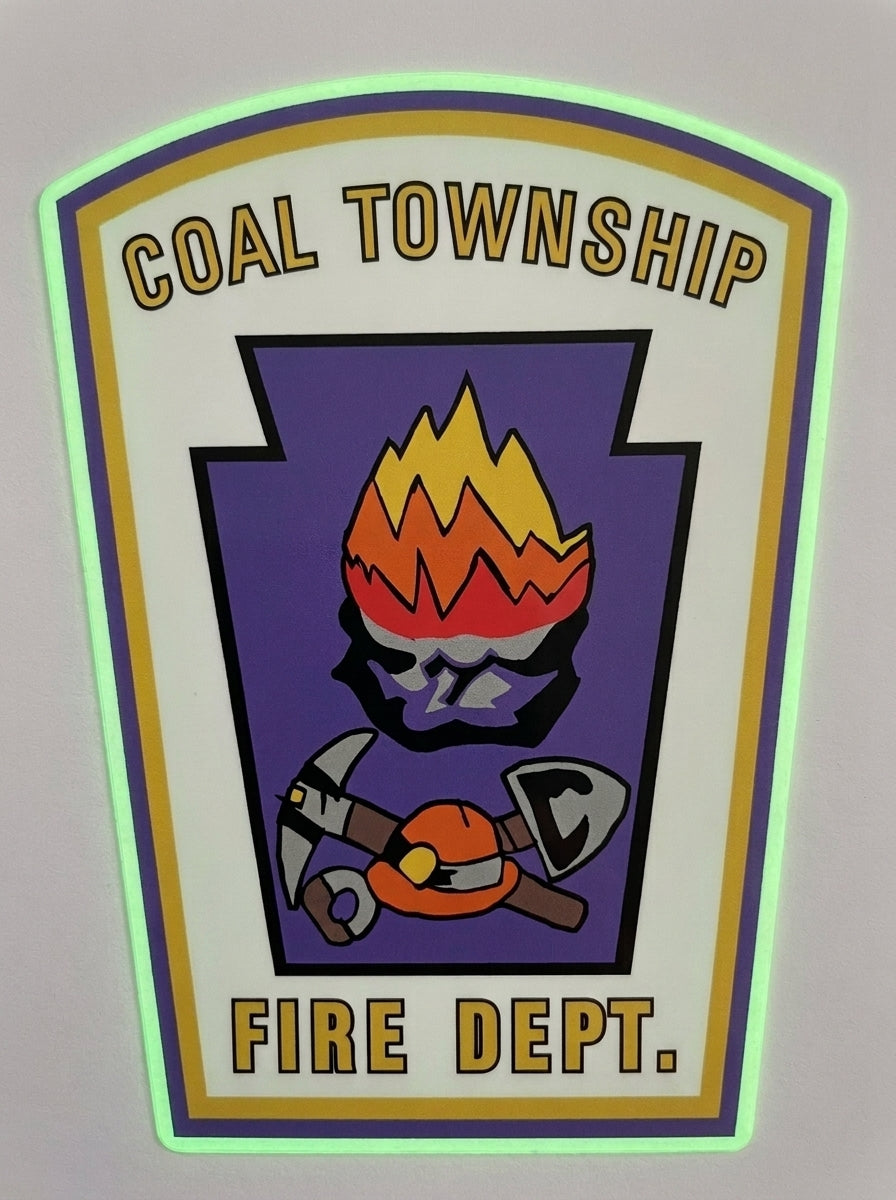 Coal Township Fire Dept. Customer Decal or Magnet economy non-reflective decal