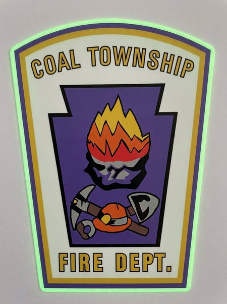 Coal Township Fire Dept. Customer Decal or Magnet economy non-reflective decal