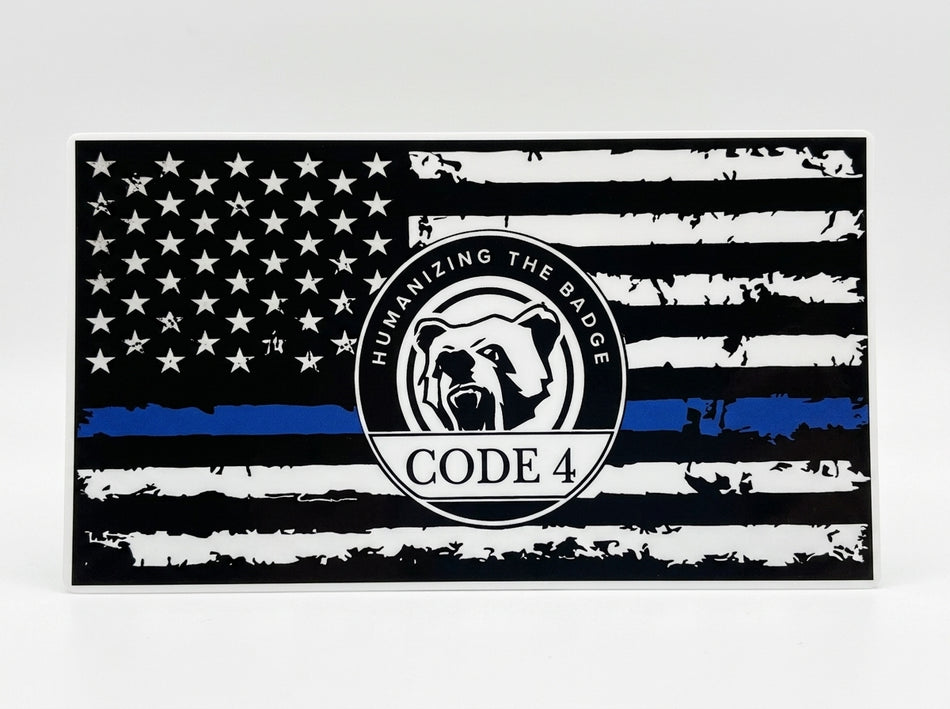 Code 4 Humanizing the Badge Window or Helmet Decal