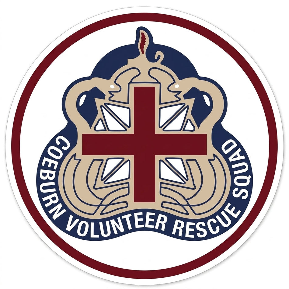 Coeburn Volunteer Rescue Customer Decal or Magnet economy non-reflective decal