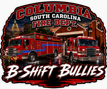 Columbia SC B Shift Bulllies Custom Window or Helmet Decal economy bulk decal