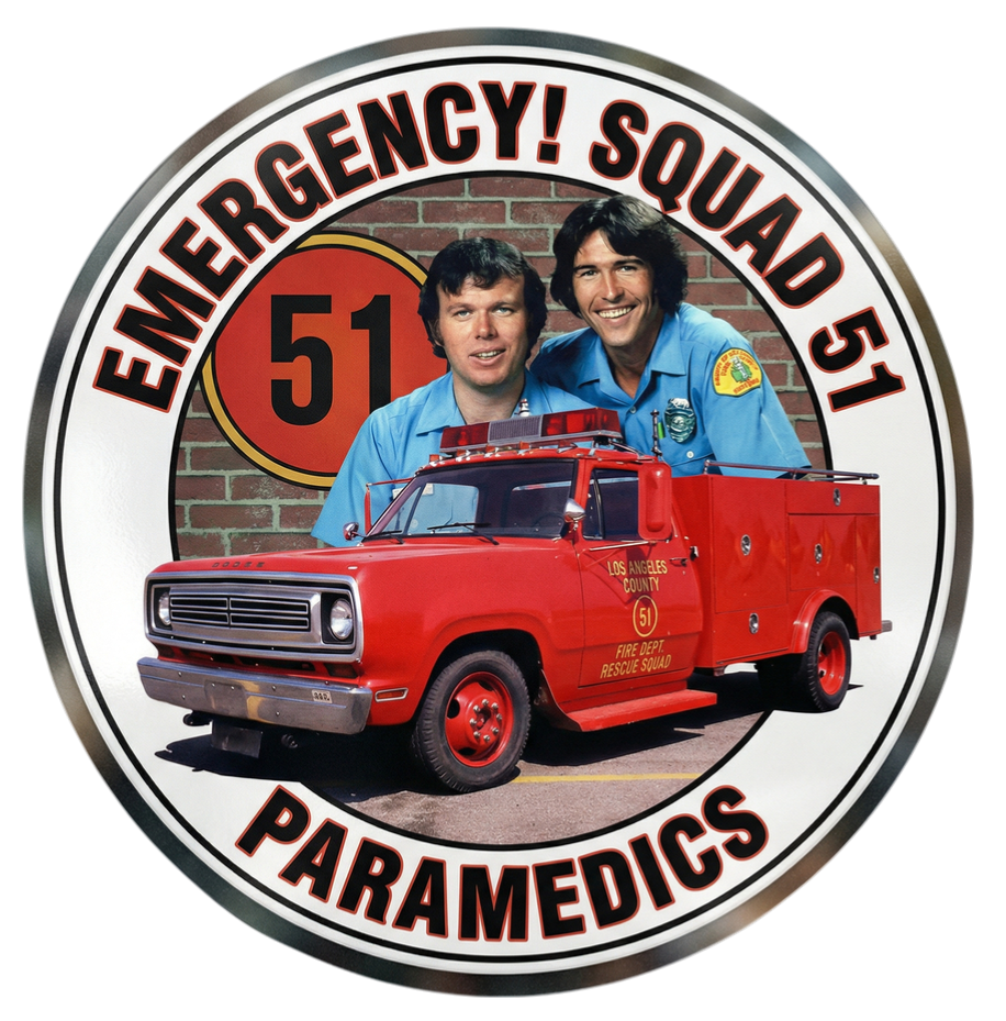 Emergency 51 Johnny Roy Circle V2 Window/Helmet Decal or MAGNET Tiktok