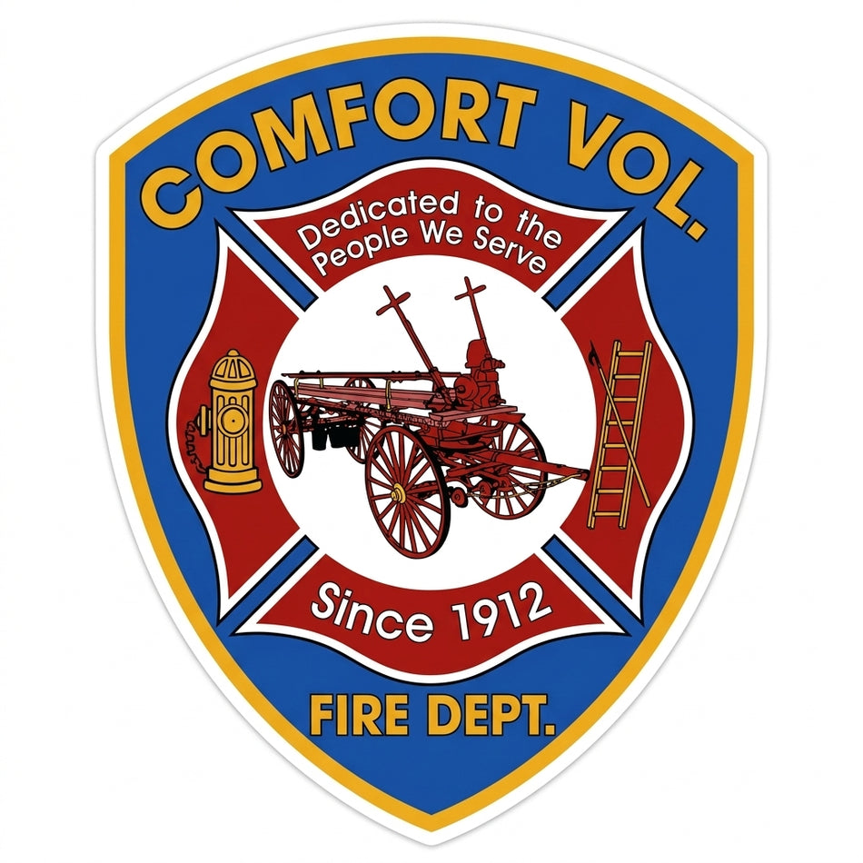 Comfort Volunteer Fire Window/Helmet Decal or MAGNET (sqd.1)