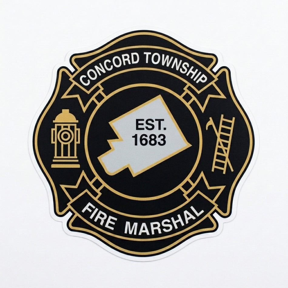 Concord Township FM Maltese Window/Hardhat Decal (sqd.1)