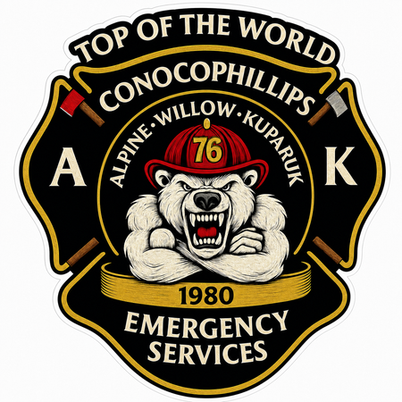 Conocophillips Emergency Customer Window or Helmet Decal economy non-reflective decal