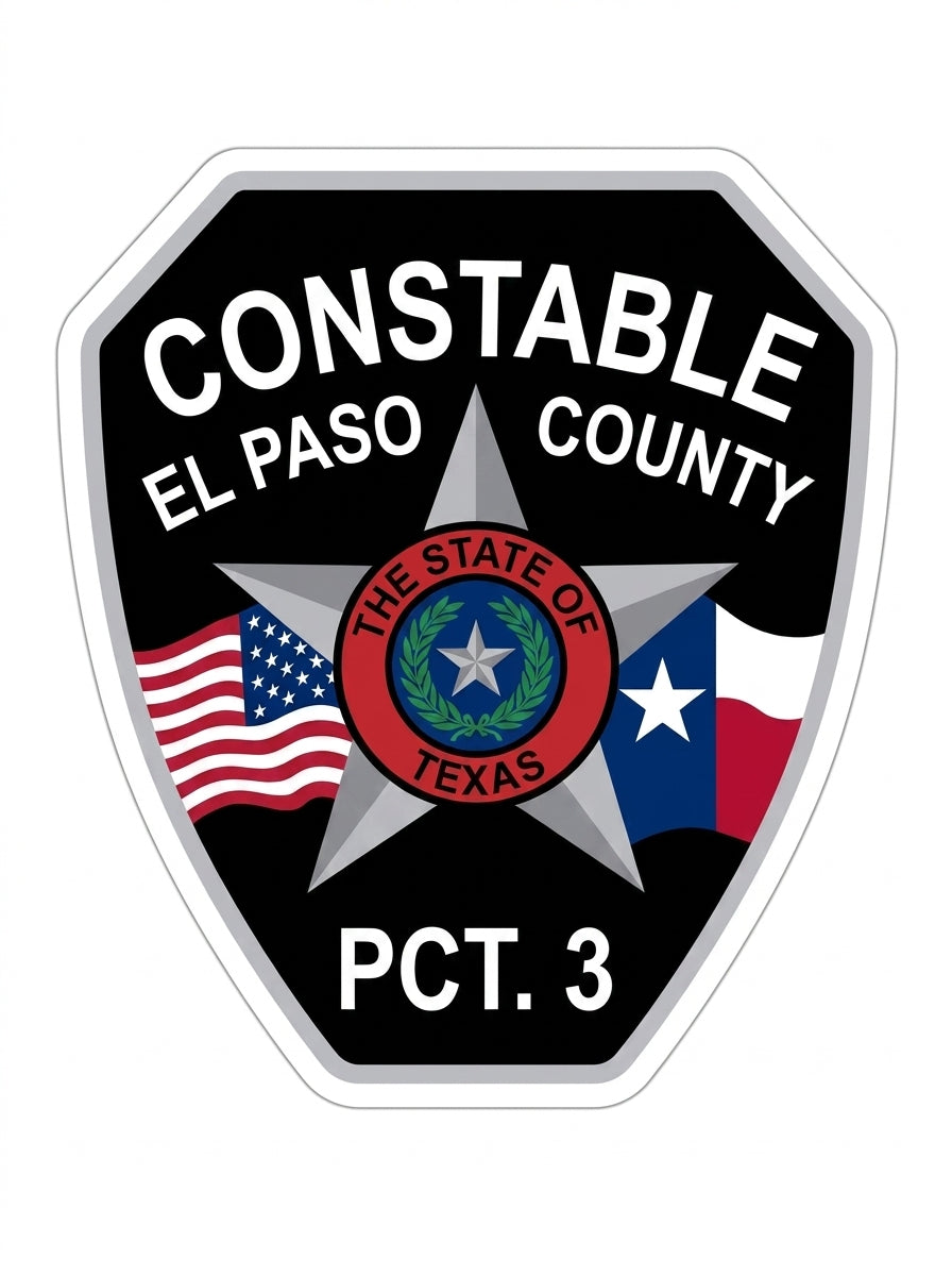 Constable El Paso County Customer Decal or Magnet economy non-reflective decal