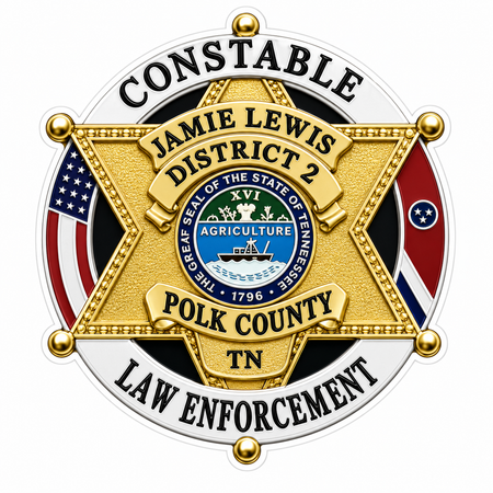Constable Polk County Custom Decal or Magnet economy non-reflective decal