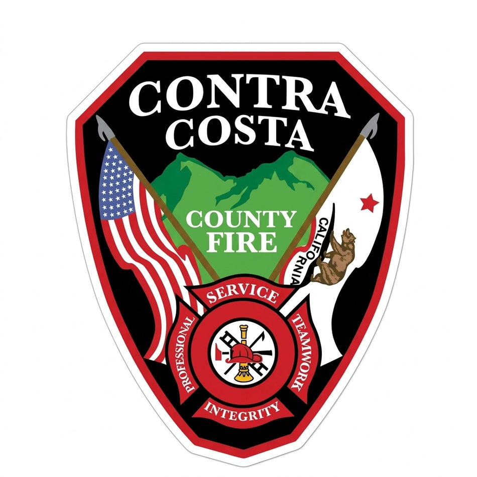 Contra Costa County Fire Window/Helmet Decal or MAGNET (sqd.1)